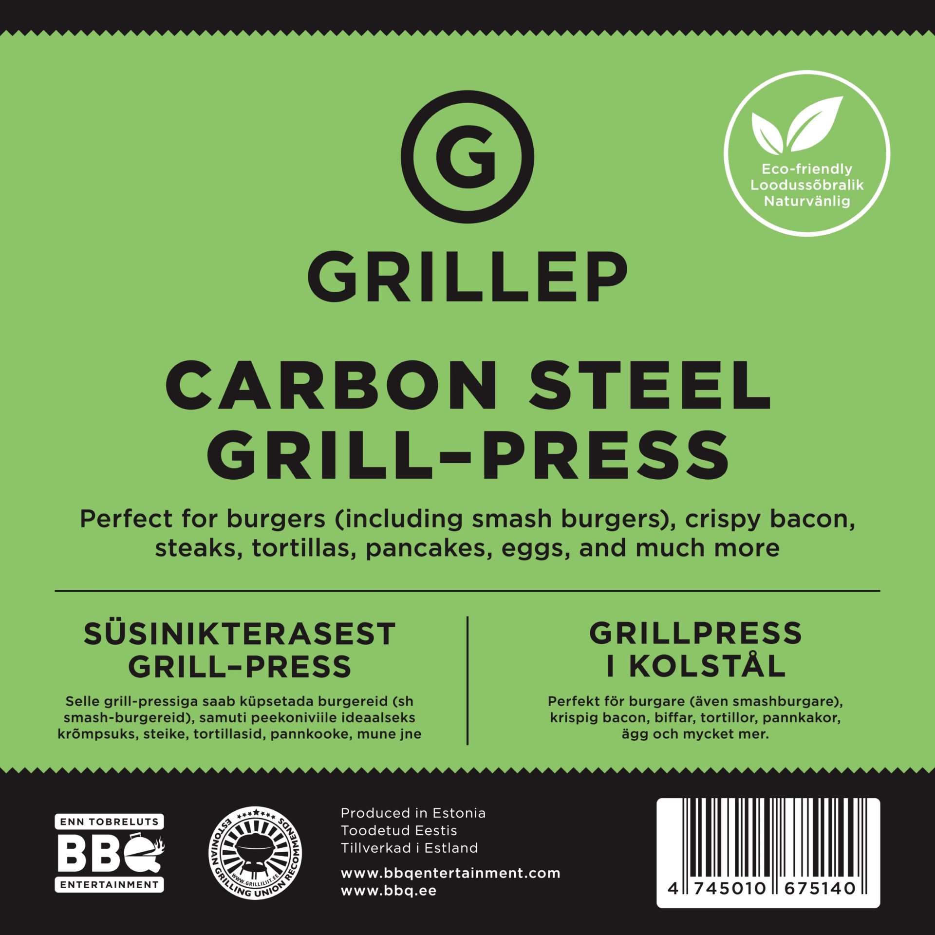 GRILLEP süsinikterasest / carbon steel GRILL-PRESS - Image 2