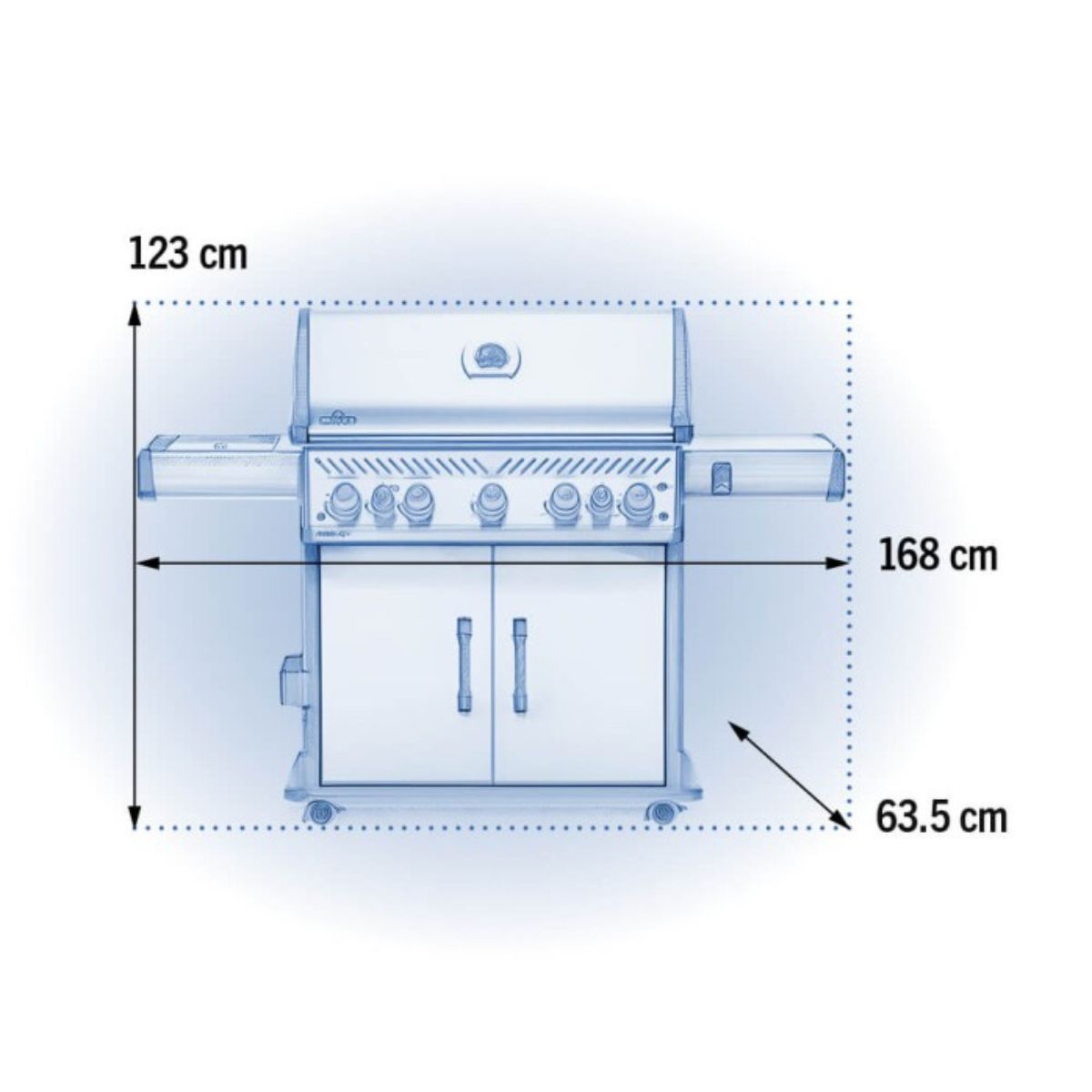 Napoleon Rogue RSE625RSIBPK keraamilise steigipliidi ja vardapõletiga gaasigrill (must) - Image 3